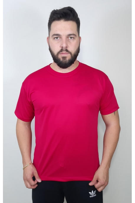 Camiseta Dry Fit Esportiva Rosa Lisa