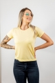 Baby Look Feminina Amarelo Claro 100% Poliéster para Sublimação