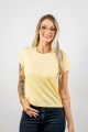 Baby Look Feminina Amarelo Claro 100% Poliéster para Sublimação