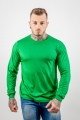 Camiseta Manga Longa Verde Lisa Poliviscose Masculina