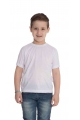 Camiseta Infantil Branca 100% Algodão Cardado