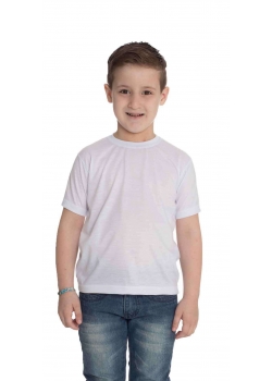 Camiseta Infantil Branca 100% Algodão Cardado