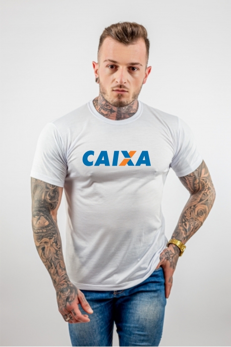 Camiseta Poliviscose Branca Personalizada